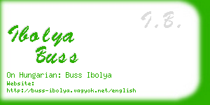 ibolya buss business card